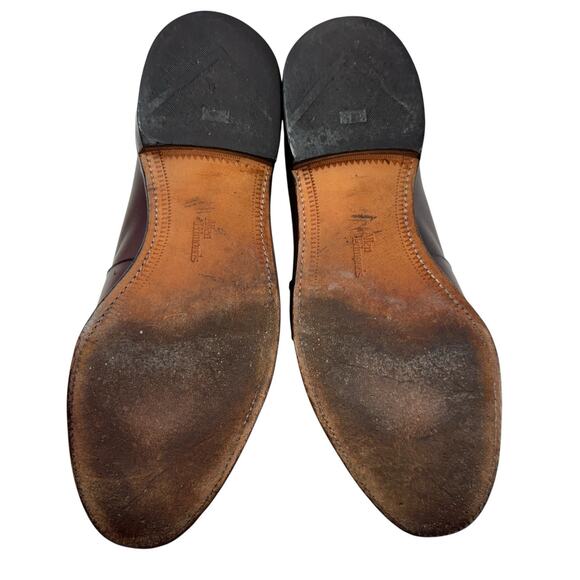 Allen Edmonds Loafer Size 13 D Burgundy Leather Chelsea Dress Kiltie Tassel - Picture 11 of 11